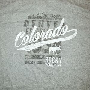Denver Colorado Grey Tshirt w/ a Moose